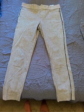Banana Republic Striped Side-Stripe Women’s Pencil pant - Blue/White